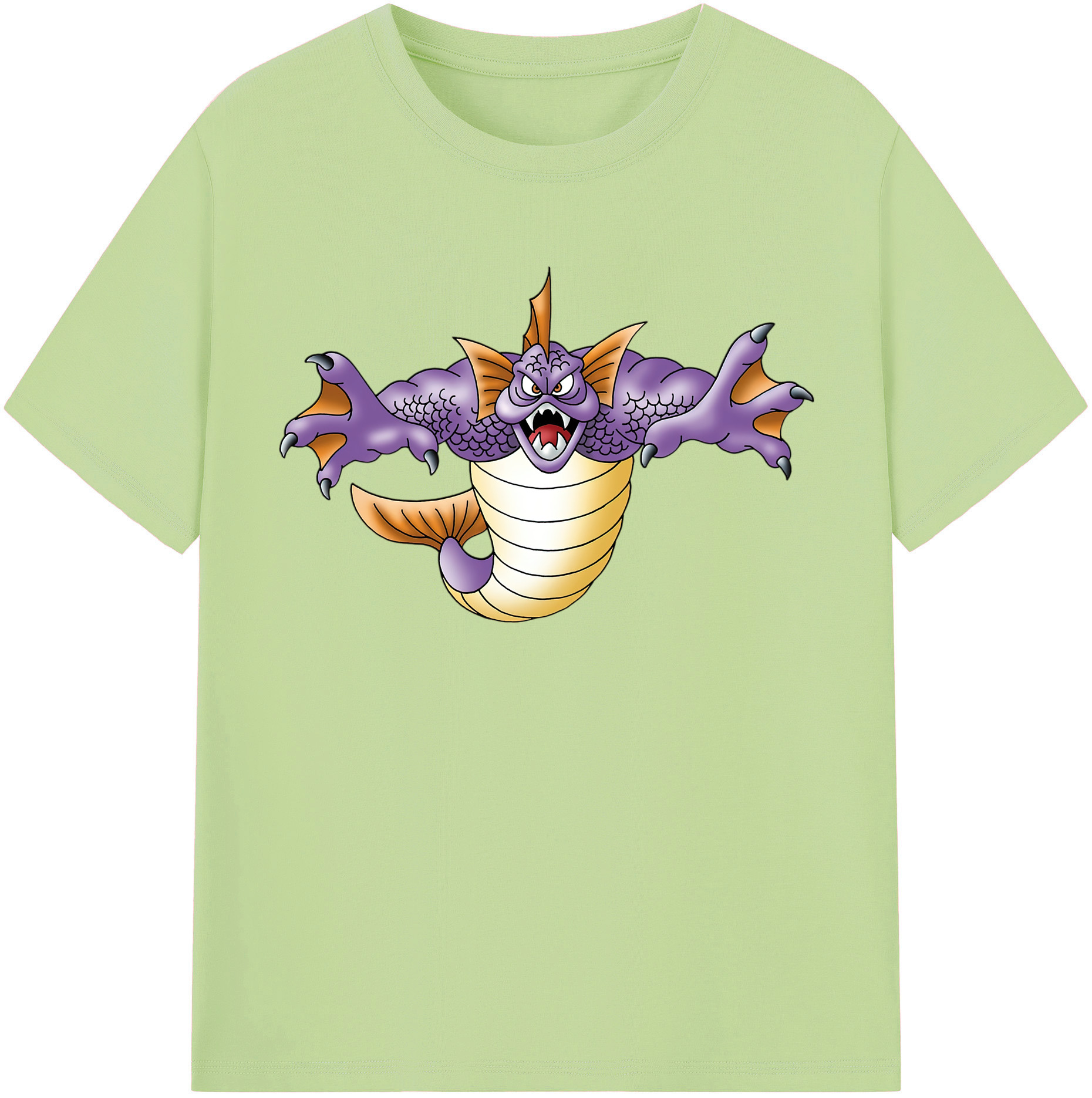 （画像用） ドラゴンクエスト Doragon Kuesuto Dragon Quest 綿100％半袖Tシャツ（フロントプリント）